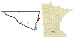 Nicollet County Minnesota Incorporated and Unincorporated areas St. Peter Highlighted